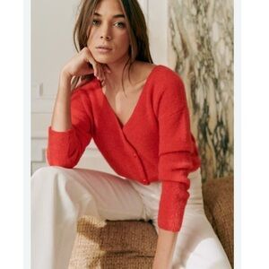 Sezane Red Barry Sweater